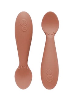 Buy Pack Of 2 Tiny Baby Spoon 100% Silicone Baby Spoons For Baby Led Weaning + Purees 4 Months+ Sienna in UAE