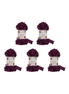 Buy 5 Pcs Puffy Micropolyester Hand Knitting Yarn For Blanket in Saudi Arabia