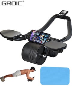 Buy Ab Roller Wheel,Ab Workout Equipment for Abdominal & Core Strength Training, Ab Wheel Roller for Core Workout, Home Gym, Ab Machine with Timer,Knee Pad in UAE