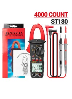 اشتري ST180 4000 Counts Digital Clamp Meter Multimeter Clip Multimeter Voltmeter Ammeter AC DC Voltage AC Current Meter NCV Tester Universal Meter Tester Current Clamp Meter في السعودية