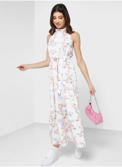 Buy Floral Halter Neck Dress in UAE