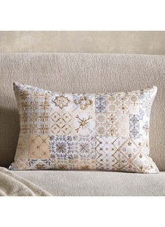 Buy Petra Open View Embroidered Filled Cushion 50 x 30 cm in UAE