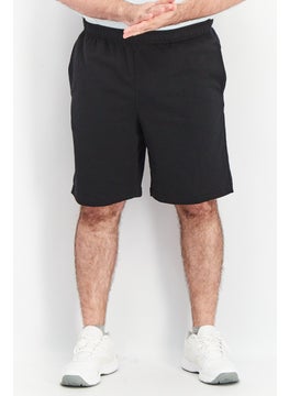 اشتري Men Plain Drawstring Basic Short, Black في السعودية