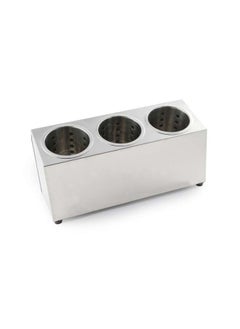 Buy Stainless Steel Cutlery Box 3 Holes in UAE