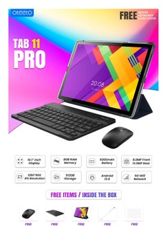 Buy Oteeto Tab 11 Pro 10.1 Inch Display Android Tablet With 8 GB RAM 512 GB ROM and 6000 mAh Battery Blue in UAE