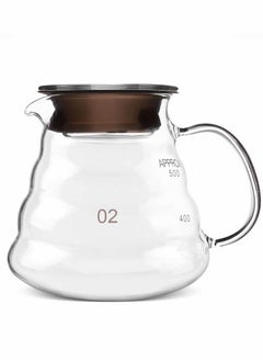 Buy Glass Coffee Kettle, Thickened Heat Resistant Glass, Glass Hand Coffee Pot, Cloud Pot Filter Cup Filter Sharing Pot Household Coffee Pot, Coffee Pitcher (500ML) in Saudi Arabia