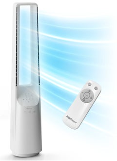 اشتري Pro Breeze 40 inch Bladeless Tower Fan with DC Motor - Ultra Quiet Fan with Remote Control, LED Display, 6 Fan Speeds, 5 Operation Modes, 60° Automatic Oscillation & 7H Timer في الامارات