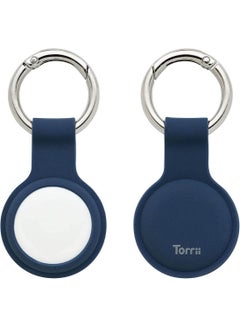 Buy Bon Jelly Case Cover for AirTag Keychain Ring Holder - Blue in UAE
