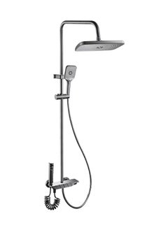 Buy Shower Set, Thermostaticc Shower Faucet Set Wall Mounted Shower Faucet Set Piano and Shower Keys with Bath Spout, Hand Sprayer in UAE