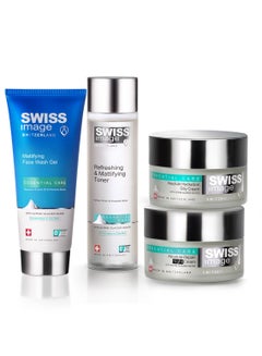 Buy Skin Care Regime Pack For Hydration - Mattifying Face Wash 200 ml , Mattifying Face Toner 200 ml , Day Cream 50 ml & Night Cream 50ml in UAE