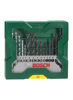Buy Bosch Set Of Drill Bits 15pc Mixed MiniX-line in UAE