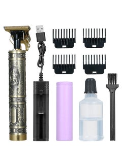 Buy Electric Hair Trimmer Retro Hair R-azor  DIY Hair Cutting Machine with 4 Replaceable Trimmer/1 Brush/1 Bottle * Lubricating Oil 1 * Charger Built-in 800mAh High Capacity Rechargeable Cell in UAE