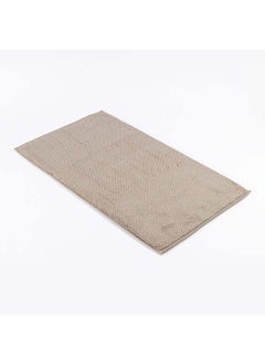 اشتري Turkish Plain Bath Mat, Beige - 50x86 cm في الامارات