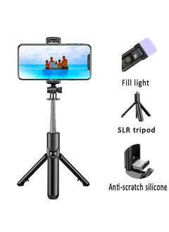 Buy Selfie Tripod Stick with Light, Phone Holder Lightweight Tripod Stand, Remote Control Stable Stand Extendable Tripod Camera Phone Holder for Tiktok Vlog Youtuber Video Recording in Saudi Arabia