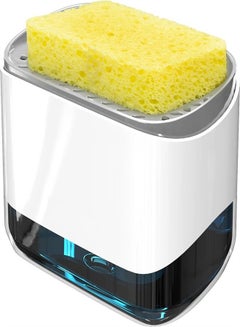 Buy Soap Pump Dispenser and Sponge Holder, 12 oz 350 ml Kitchen Dish Soap Dispenser in Saudi Arabia