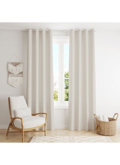 اشتري Blackout Curtains  Thermal Insulated Fabric 1panel - Dark Off White-140x280 في مصر