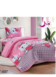 Buy Comforter set with children's drawings, 3 pieces, compressed quilt, size 160*210 cm in Saudi Arabia