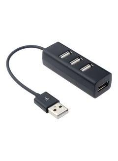 Buy 4-Port USB 2.0 Hub Black in Saudi Arabia