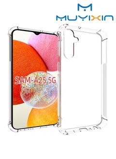 Buy Samsung Galaxy A25 5G Clear Cover Case soft TPU Transparent Silicone Rubber Back Protective Case shock Absorbent Reinforced Corner in Saudi Arabia