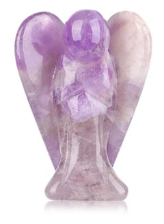 Buy 1.5 Inch Amethyst Crystal Figurine, Healing Gemstone, Reiki Healing Crystal Gifts for Kids Friends Family Anxiety Decoration Pocket Guardian Love Peace Energy in UAE
