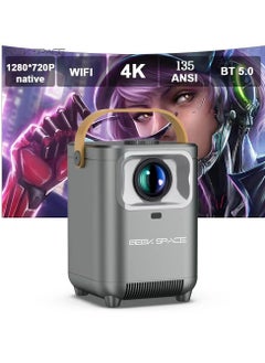 Buy New Mini Projector With Wifi And Bluetooth Projector 4K Full HD Portable Smart Projector Mini Portable Support ±30° Keystone Correction Hd Projector Outdoor Indoor in UAE