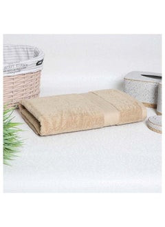 Buy Luxuria Pima 600 Gsm Bath Towel  Stone 140x70 cm in UAE