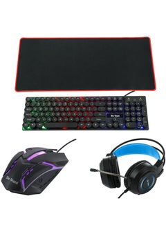 Buy 4-In-1 Combo set Keyboard And Mouse with Headphone and Mouse pad in Saudi Arabia