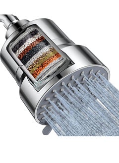 Buy Filtered Shower Head 3 Modes High Pressure Shower Head with 15 Stage Hard Water Shower Filter Cartridge for Remove Chlorine and Harmful Substances for Hard Water in Saudi Arabia