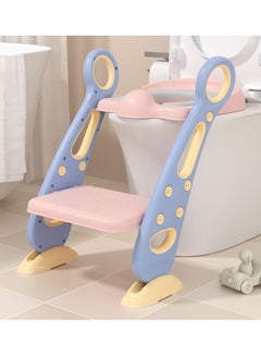 Buy Potty Training Seat with Step Stool Ladder,Potty Training Toilet for Kids Boys Girls Toddlers- Comfortable Safe Potty Seat with Anti-Slip Pads Ladder (Style 1) in UAE