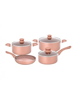 Buy 7-Piece Ceramic Cookware Set 318101007 (Rose Gold-Toned) in Saudi Arabia