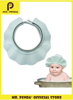 Buy Baby Shower Cap Adjustable Baby Hair Washing Guard Shampoo, Hat Bath Shield Visor Hat Eyes and Ears Head Protection Waterproof Soft Silicone Shower Cap for Kids Toddler (Blue) in Saudi Arabia