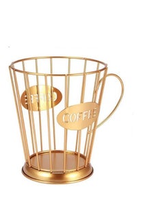 Buy Goolsky Coffee Pod Holder,Mug Shape Coffee Capsule Storage Basket Organizer for for Coffee Station Bar Decor Restaurant Tea Room Kitchen Countertop (Gold) in UAE