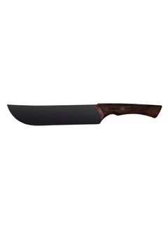 Buy Tramontina Churrasco Black Meat Knife With Blackened Stainless Steel Blade And 10" Wooden Handle in Saudi Arabia