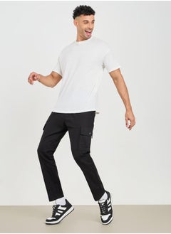 Buy Cotton Slub Relaxed Fit Cargo Pants in Saudi Arabia