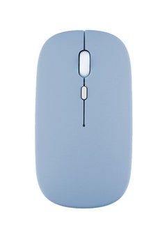 Buy Dual Mode Wireless Mouse, Rechargeable Silent Bluetooth Wireless Mouse, Portable USB  and 2.4G Wireless Bluetooth Computer Mouse, Compatible with Phone Laptop Desktop (Blue) in Saudi Arabia