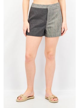 Buy Women Two-Tone Basic Shorts, Grey Combo in UAE