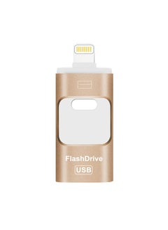 اشتري 512GB USB Flash Drive, Shock Proof Durable External USB Flash Drive, Safe And Stable USB Memory Stick, Convenient And Fast I-flash Drive for iphone, (512GB Gold Color) في الامارات