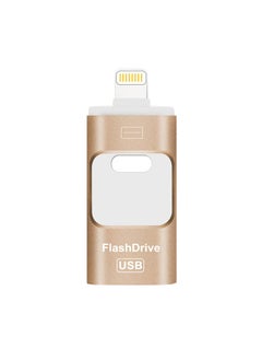 اشتري 512GB USB Flash Drive, Shock Proof Durable External USB Flash Drive, Safe And Stable USB Memory Stick, Convenient And Fast I-flash Drive for iphone, (512GB Gold Color) في الامارات