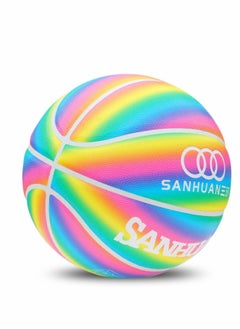 Buy Basketball, Colorful Street Basketball, Foam Rubber Basketball 28.5 with Pump for Indoor and Outdoor for Women, Girls, Boys and Youth, Youth Game Ball for Kids Indoor and Outdoor Basketball Games in Saudi Arabia