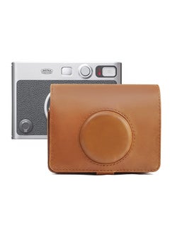 Buy Case for Fujifilm Instax Mini EVO Case, Hybrid Camera Protective PU Leather Protective Carrying Case with Adjustable Shoulder Strap-Brown in UAE