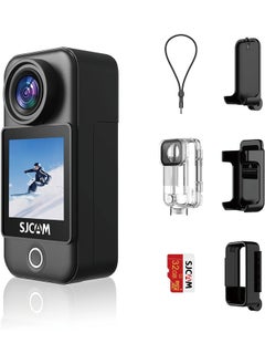 اشتري كاميرا SJCAM C300 4K30fps Action Camera 5GWIFI كاميرا رياضية مع شاشة تعمل باللمس 8xZoom 96ft مجموعة ملحقات الكاميرا تحت الماء للأنشطة الخارجية في الامارات