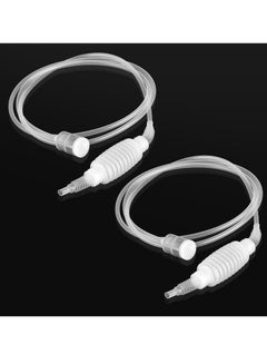 Buy 2 Pack Siphon Pump Set, Manual Liquid Transfer Hose Tube Pipe with Filter, Syphon Tube Hose for Home, Water, Fish Tank Filtration, Bottle Equipment Tool in UAE