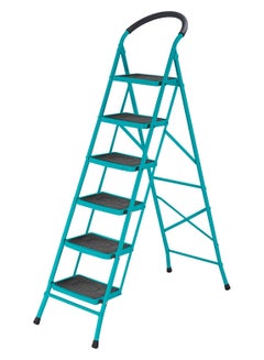 Buy TOTAL Metal Step Ladder 6 Steps THLAD09061 in Saudi Arabia