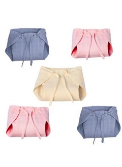 اشتري Pure Cotton Newborn Baby Clothes Muslin Nappy Langot (Pack Of 5) في السعودية