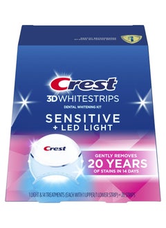 Buy 3DWhitestrips Sensitive + LED Light At-Home Teeth Whitening Kit in UAE