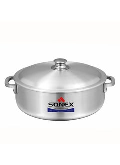 Buy SONEX Imperial Caldero, 26 cm (5 Ltr) – Premium Aluminium Shallow Pot/Dutch Oven, Durable Riveted Handle, Superior Heat Distribution, Dishwasher Safe, Ideal for Rice, Stews, Braises, and Casseroles in UAE