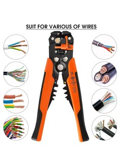 اشتري Wire Stripper & Cutter, 5 in 1 Self-Adjusting Automatic Striping Cutting Crimper Pliers Tool - Orange في الامارات