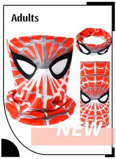 Buy Spider-Man summer parent-child magic bandana neck scarf hundred change sunscreen face mask mask square scarf sweat absorbent breathable, adult models in UAE