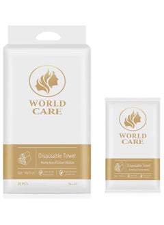 Buy World Care Disposable Towels, Size 70 * 140, 25 Pieces in Saudi Arabia