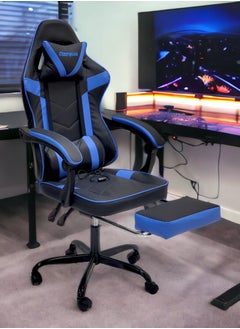 اشتري SBF DarkEcho Gaming Chair, High Back Leather Office Desk Chair with Massage, Adjustable Headrest Footrest and Lumbar Support, Swivel Video Game Chair, Ergonomic Computer Gaming Chair في الامارات